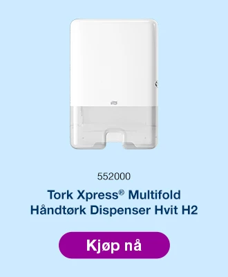 Dispenser TORK tørkeark multif H2 hvit