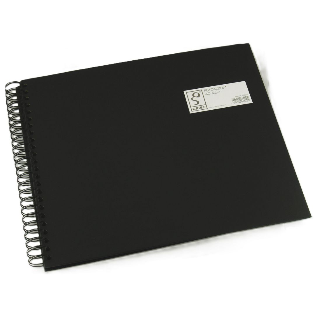 Fotoalbum GRIEG stort 40 sider sort produktbilde