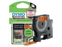 Tape DYMO D1 12mm x 3m sort/orange Image