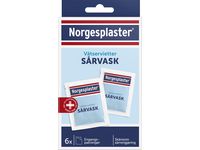 Sårvask NORGESPLASTER våtservietter (6) Image