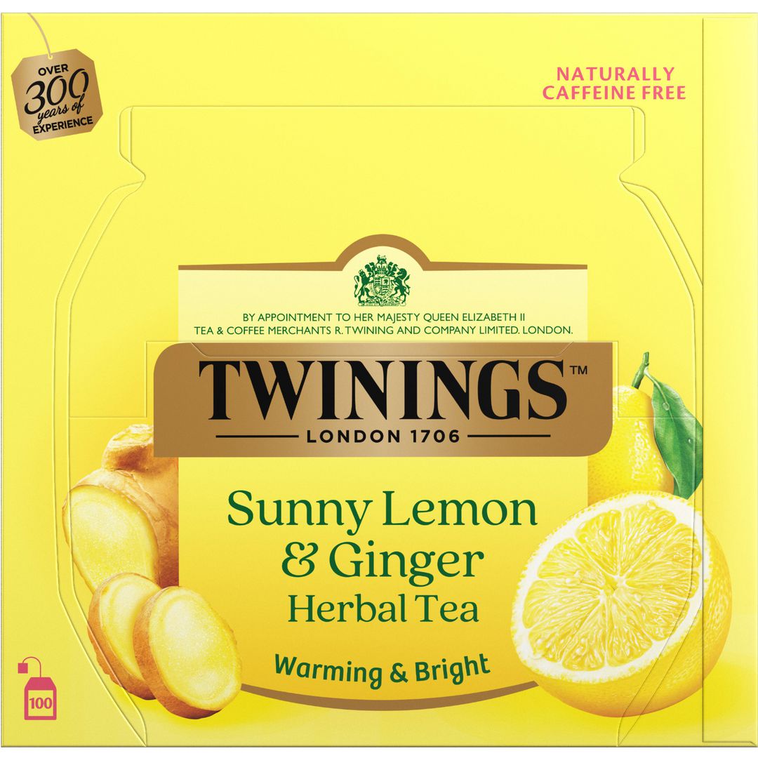 Te TWININGS sitron & ingefær (100) produktbilde