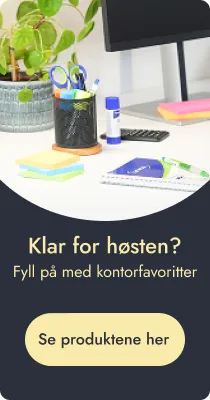 Bilde av ett skrivebord. står klar for høsten
