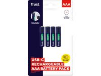 Batteri TRUST USB-C Oppladbare AAA (4) Image