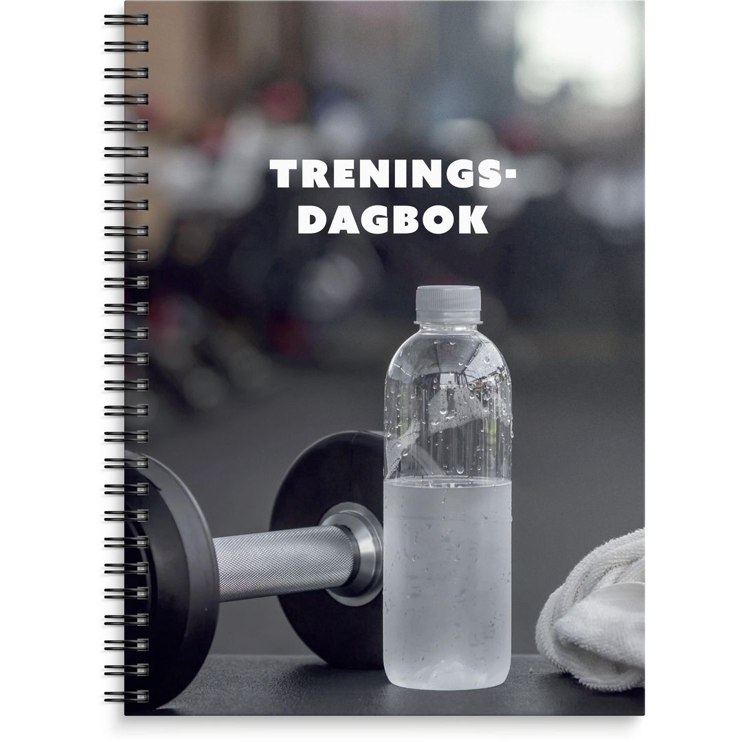 Treningsdagbok GRIEG A5 spiralisert grå produktbilde
