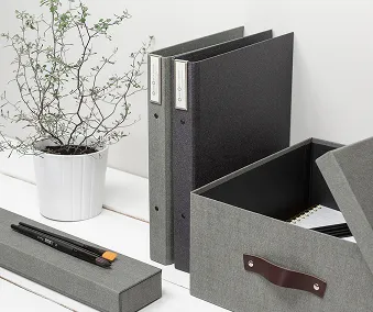 Diverse Bigso opbevaringsbokser og permer