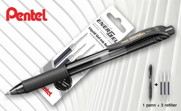 Pentel energel penn. 1 penn og 3 refill