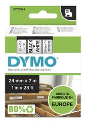Tape DYMO D1 24mm x 7m sort/hvit Image