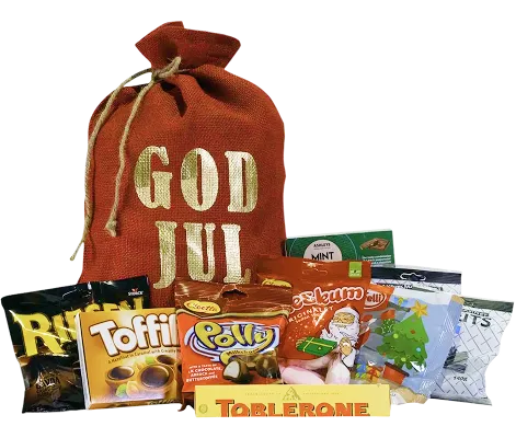 En blå julekule med Lyreco logoen